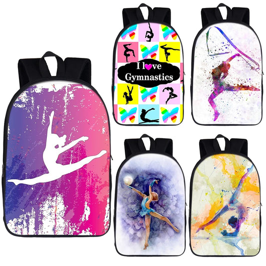 Gymnastics Art Backpack Men Women Laptop Backpack for Travel Gymnast Boys Girls Children School Bags Backpack Book Bag