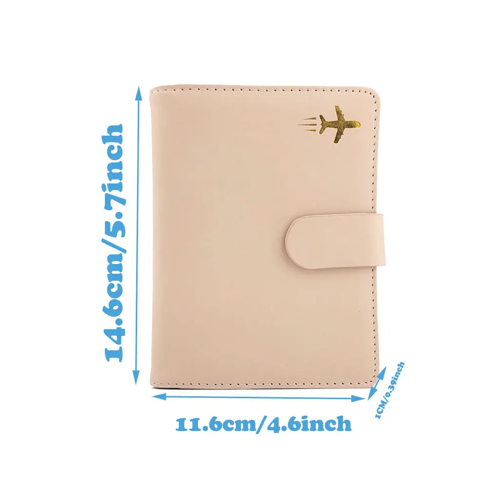 Customized Premium Leather Passport Holder Cover Case Waterproof Rfid Blocking Travel Wallet Card Case With Pen For Women & Men