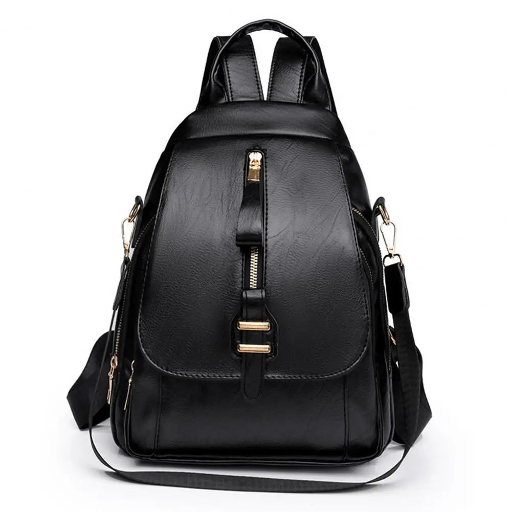 Soft Faux Leather Backpack Retro Style Women's Backpack with Anti-theft Features Large Capacity Adjustable Straps for School